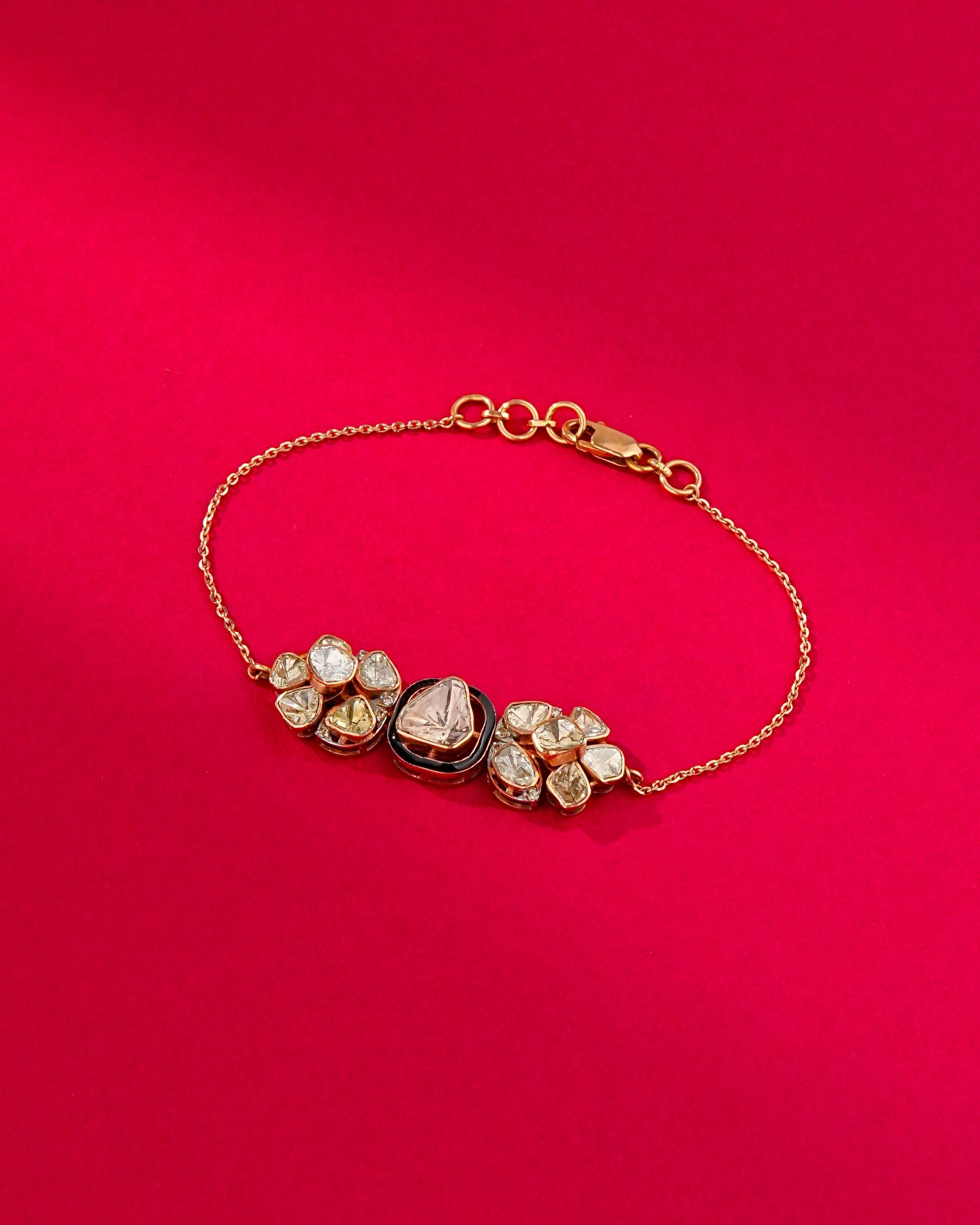 Meena Polki And Diamond Loose Bracelet