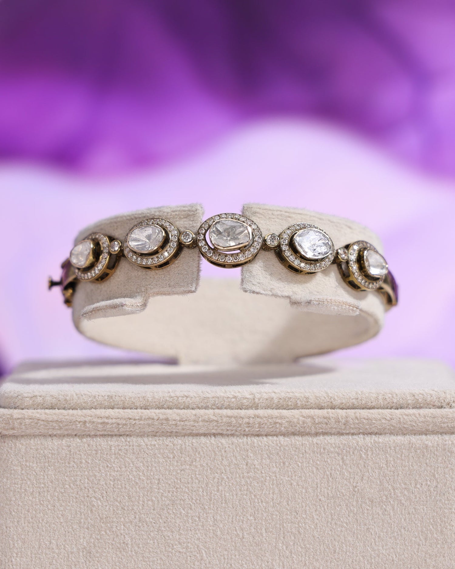 Diora Polki And Diamond Bangle