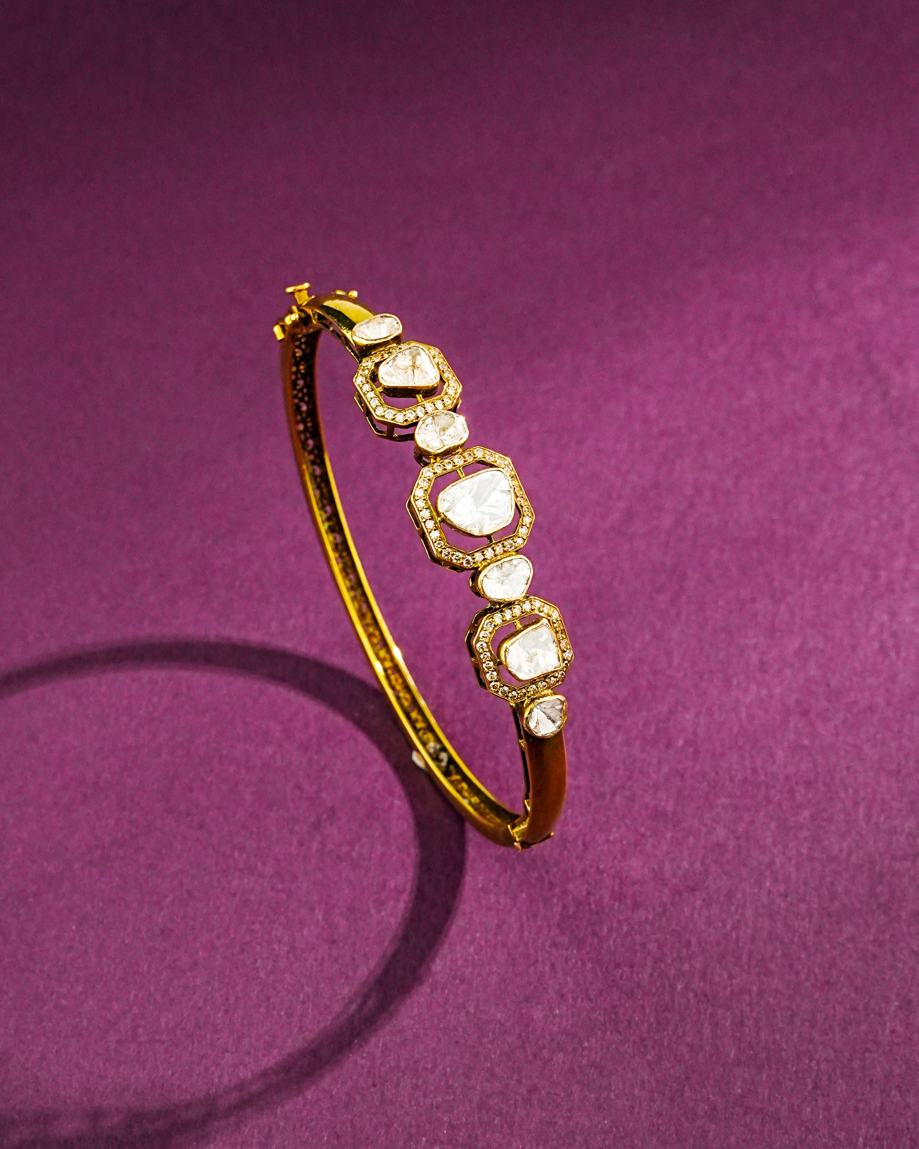 Tyra Polki And Diamond Bangle