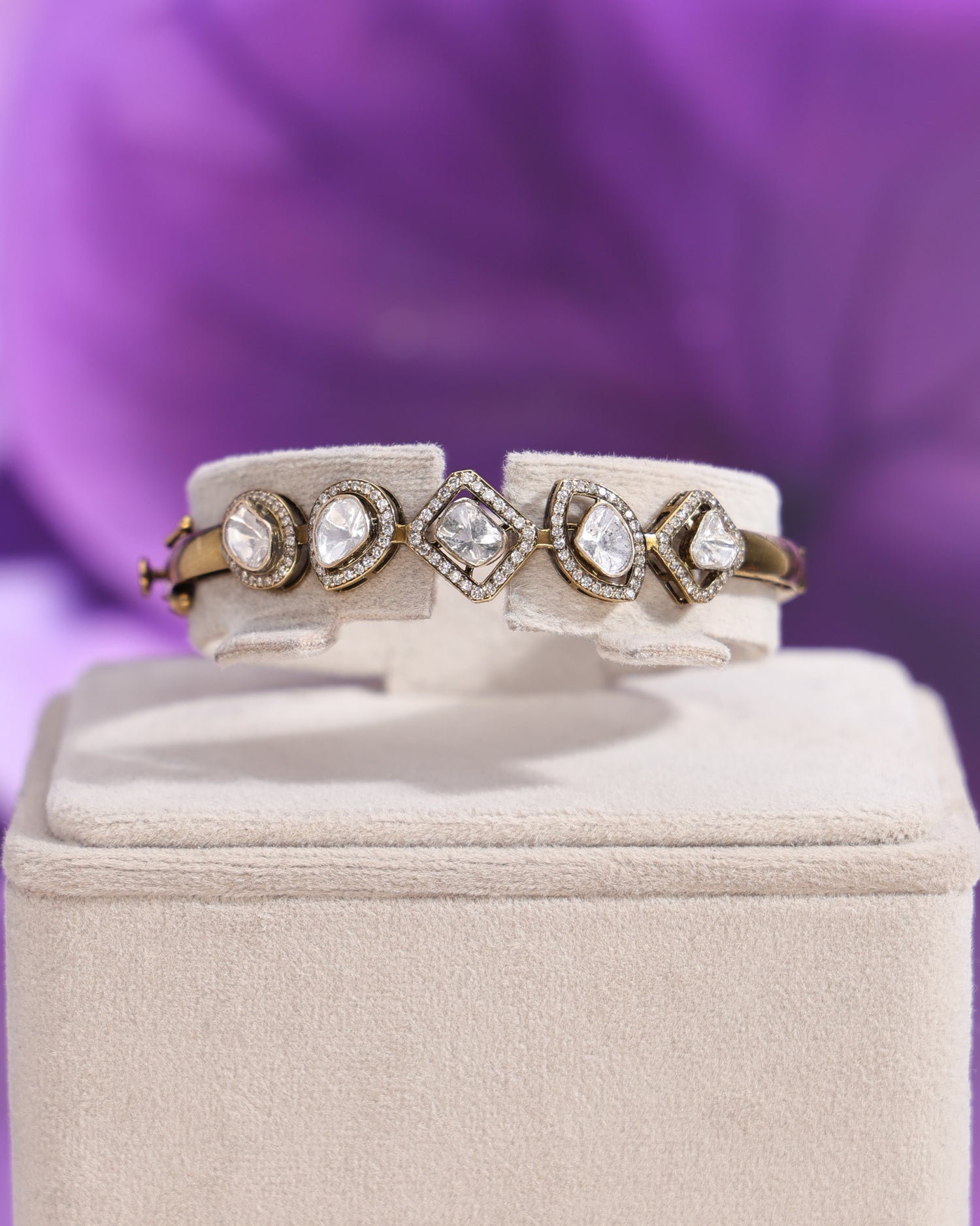 Varsha Polki And Diamond Bangle