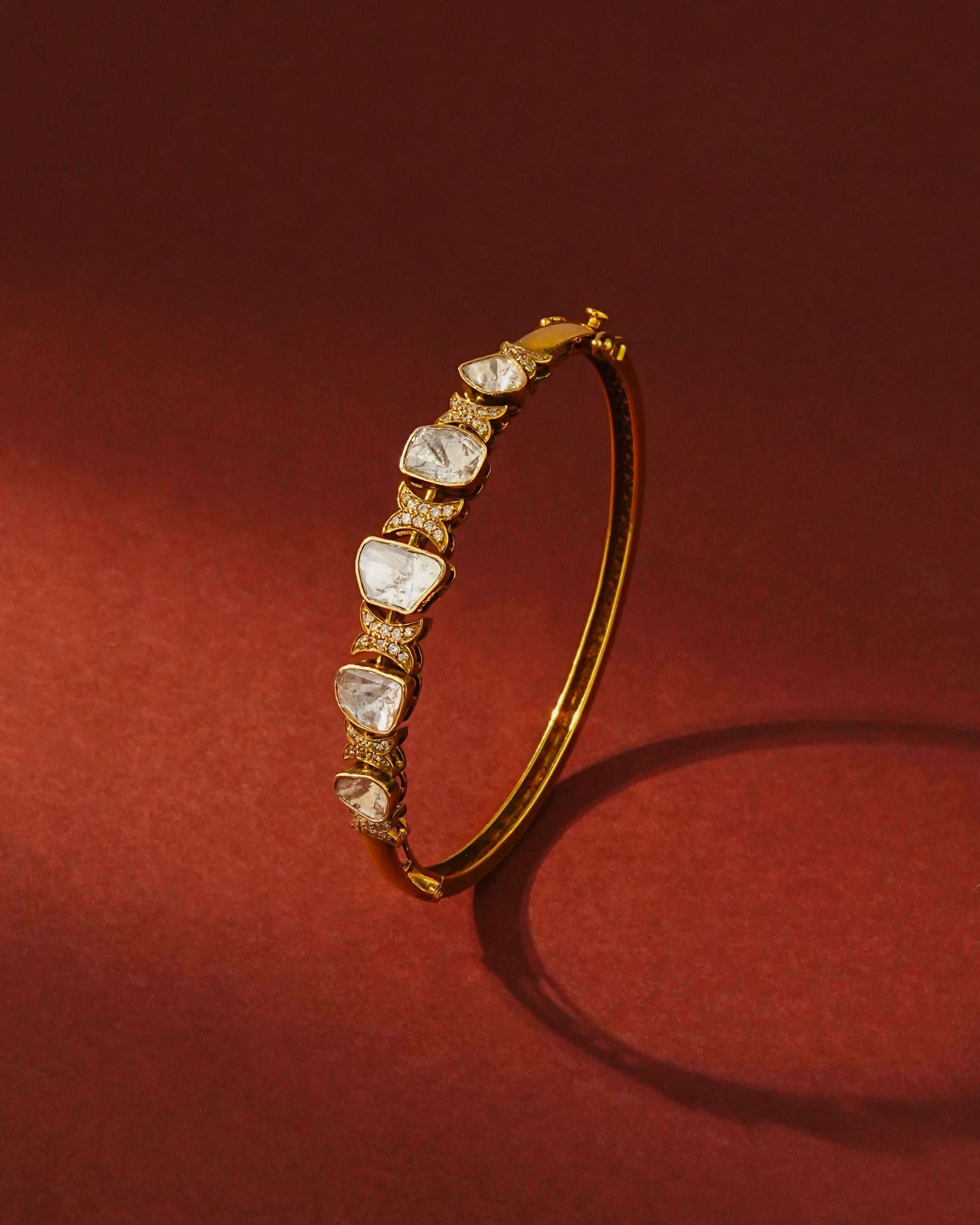 Bhakti Polki And Diamond Bangle