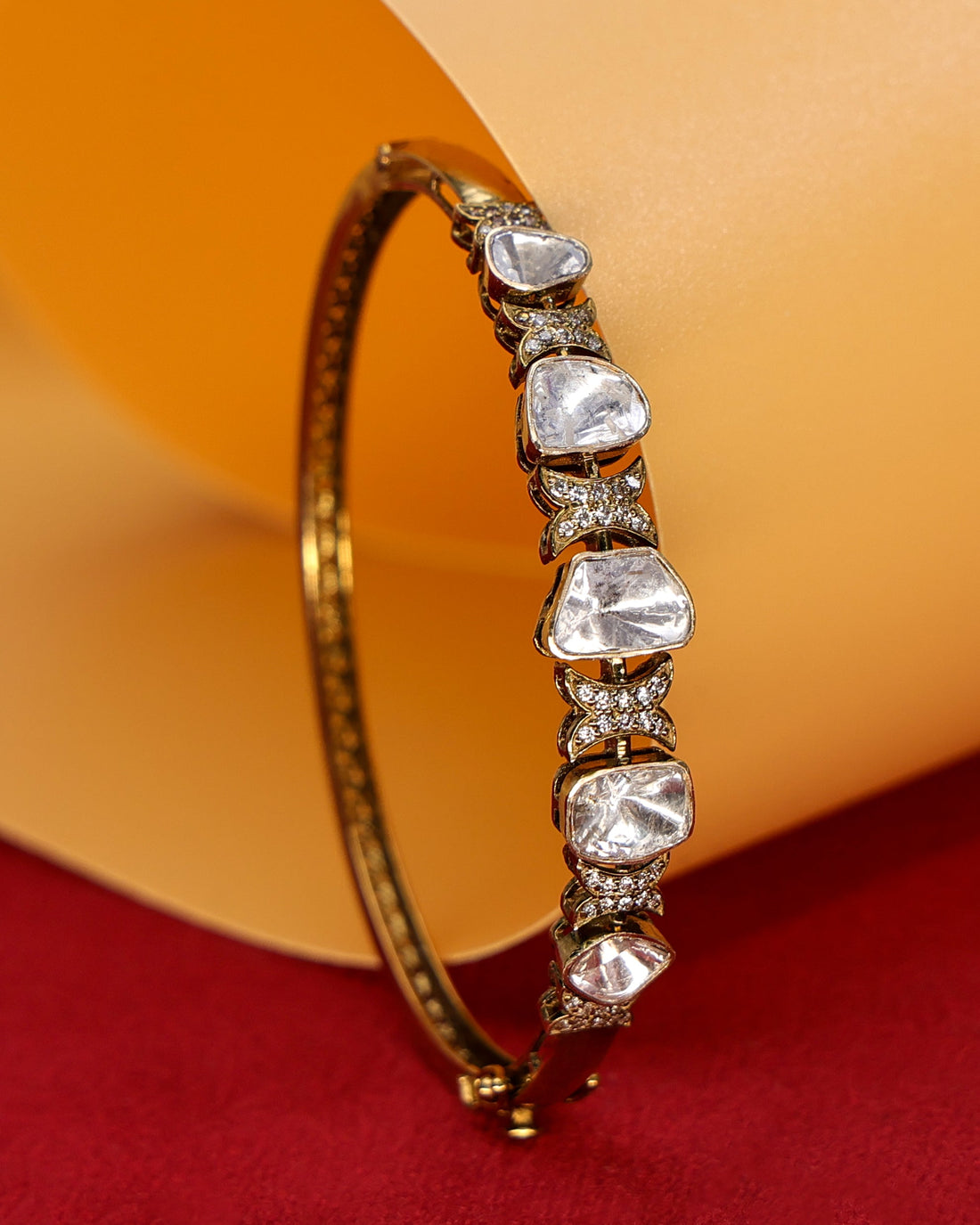 Baruni Polki And Diamond Bangle