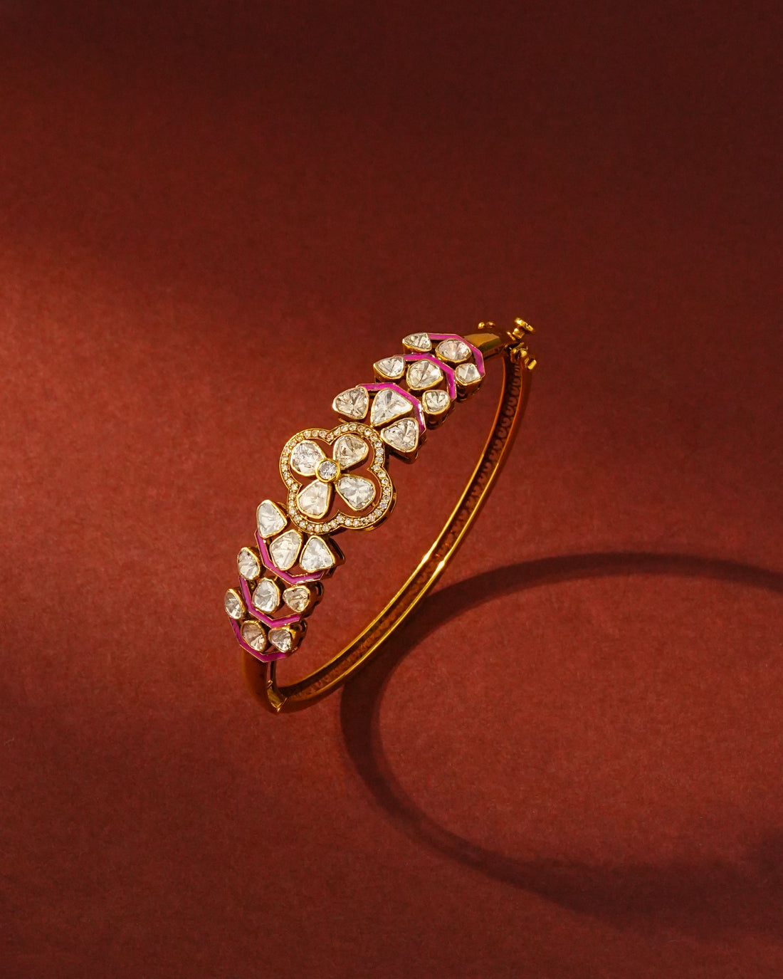 Ujjala Polki And Diamond Bangle