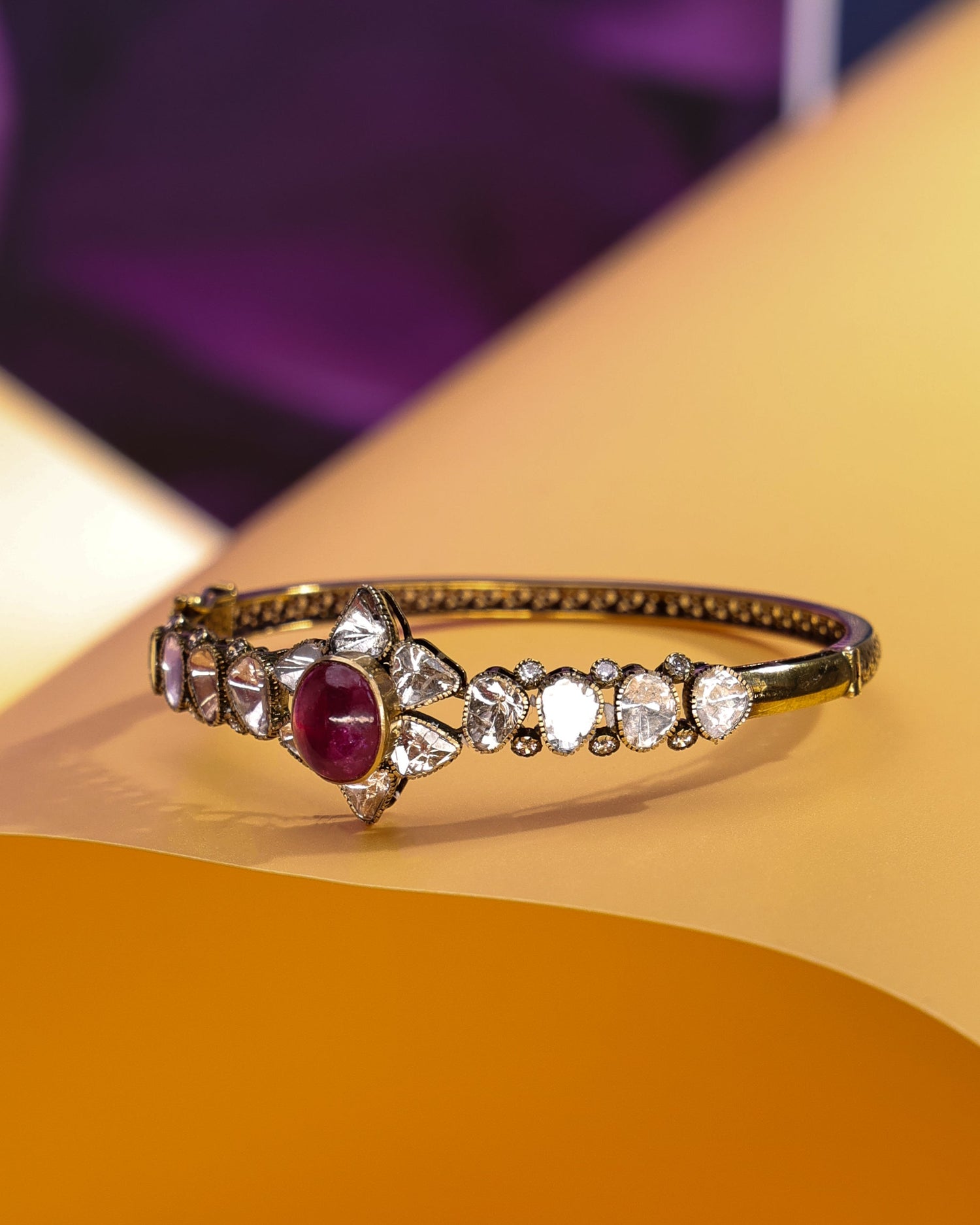 Bhagirathi Polki And Diamond Bangle