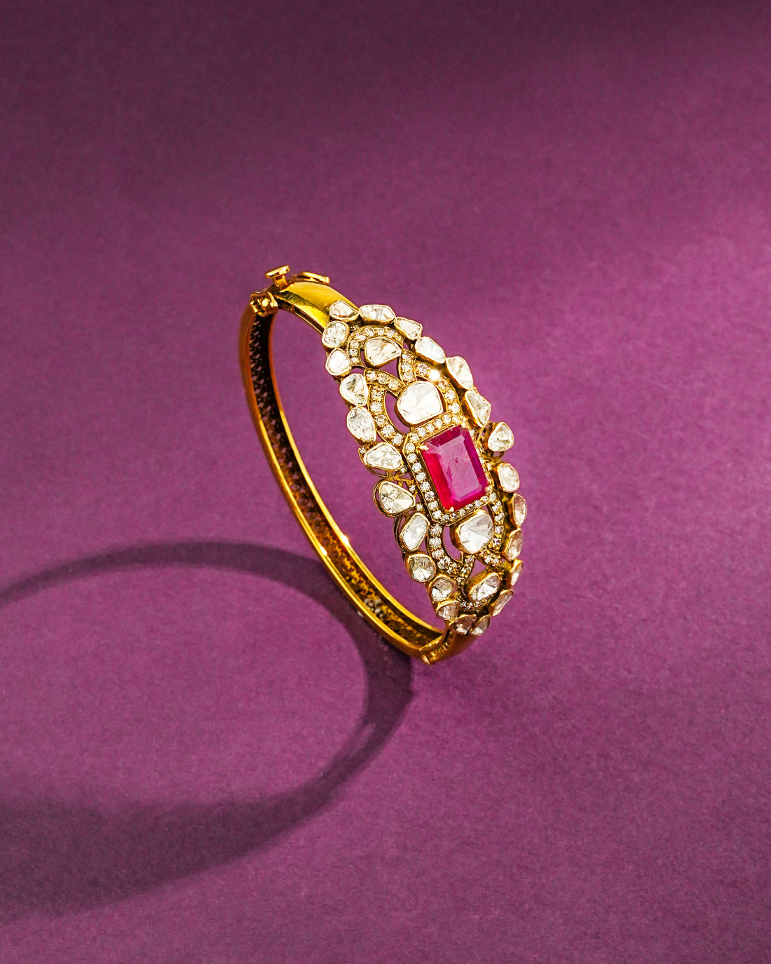Basanti Polki And Diamond Bangle