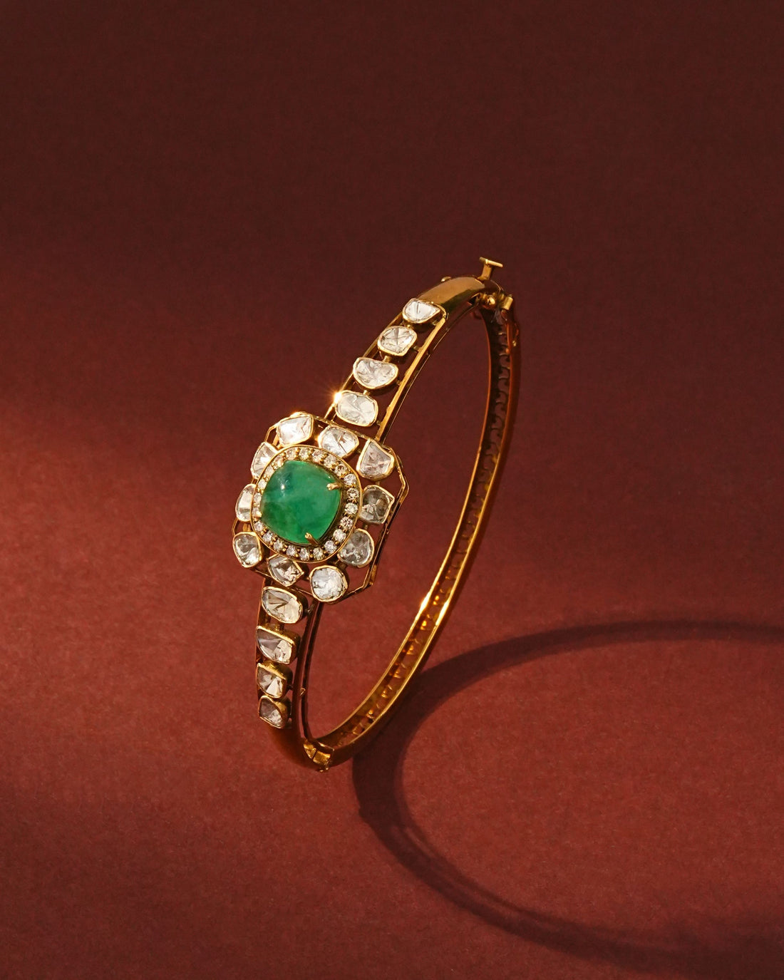 Bela Polki And Diamond Bangle