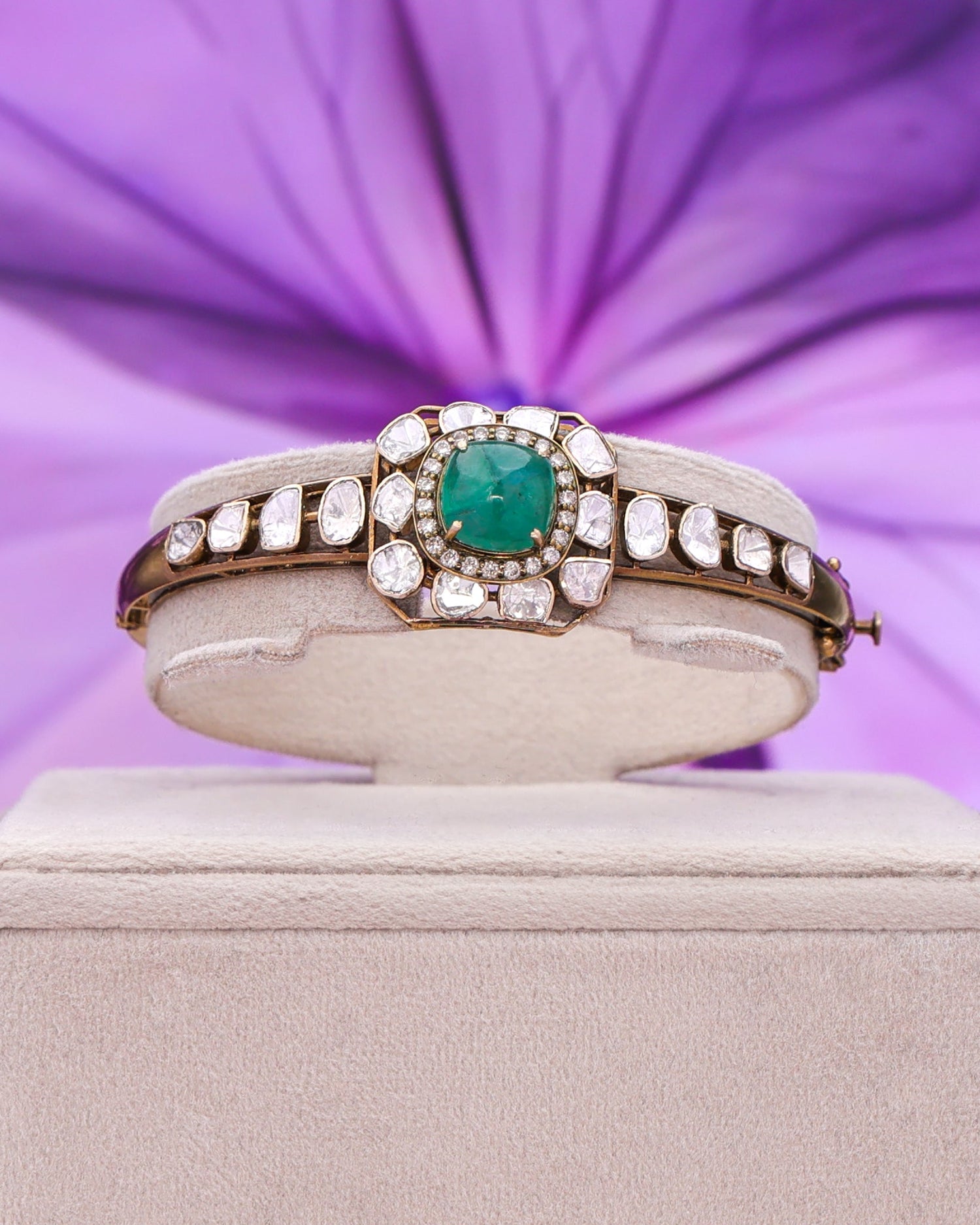 Bela Polki And Diamond Bangle