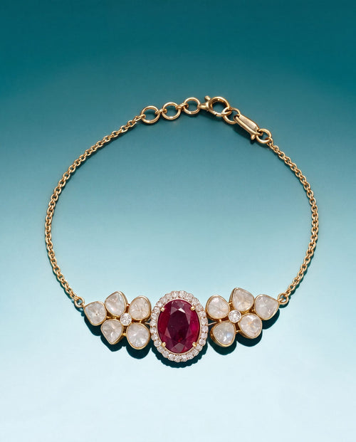 Mudita Polki And Diamond Loose Bracelet