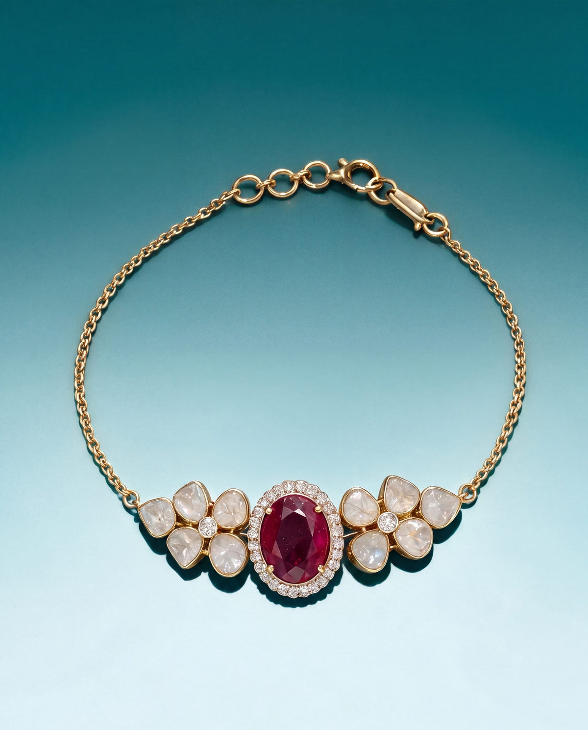 Mudita Polki And Diamond Loose Bracelet