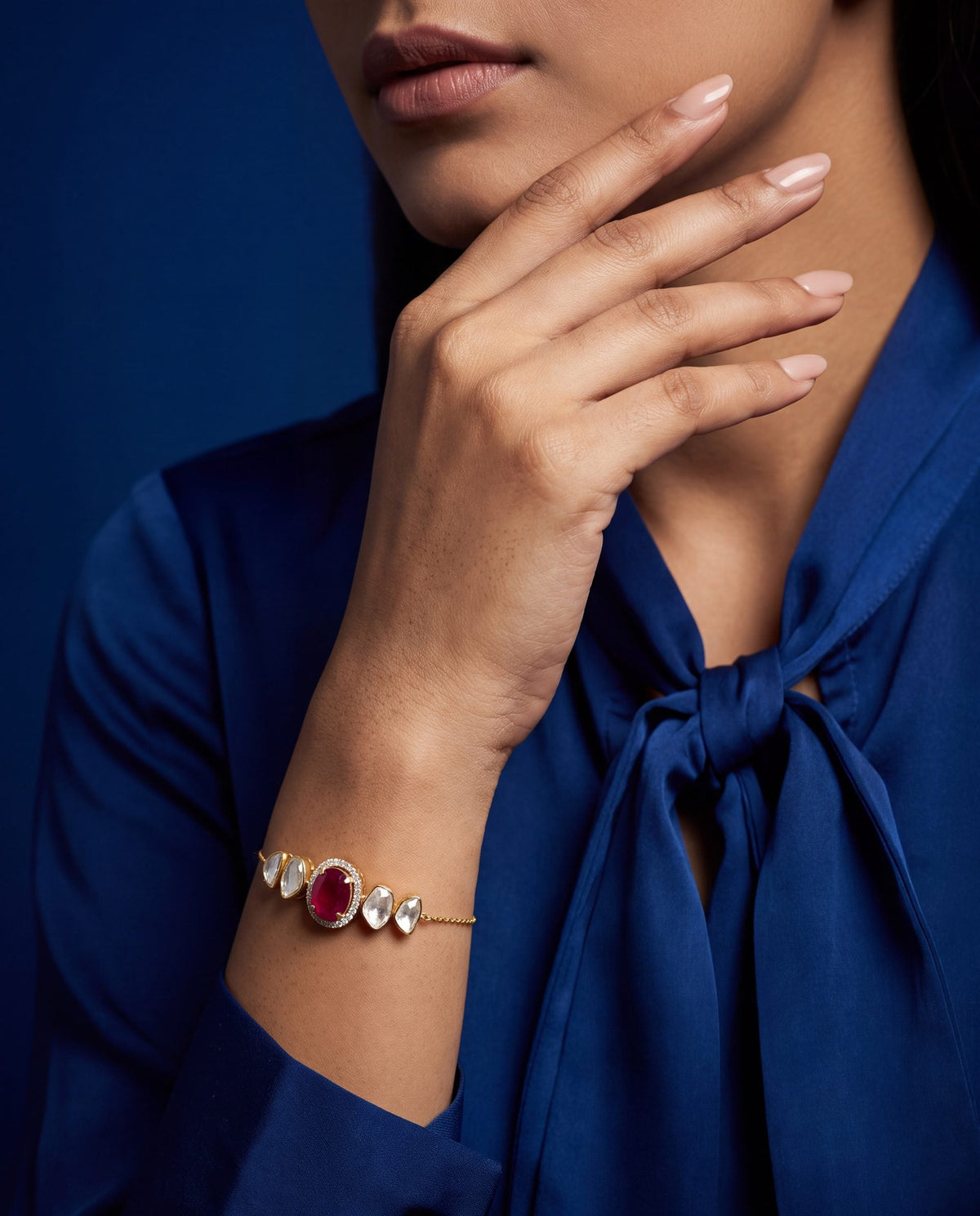 Eloise Polki And Diamond Loose Bracelet