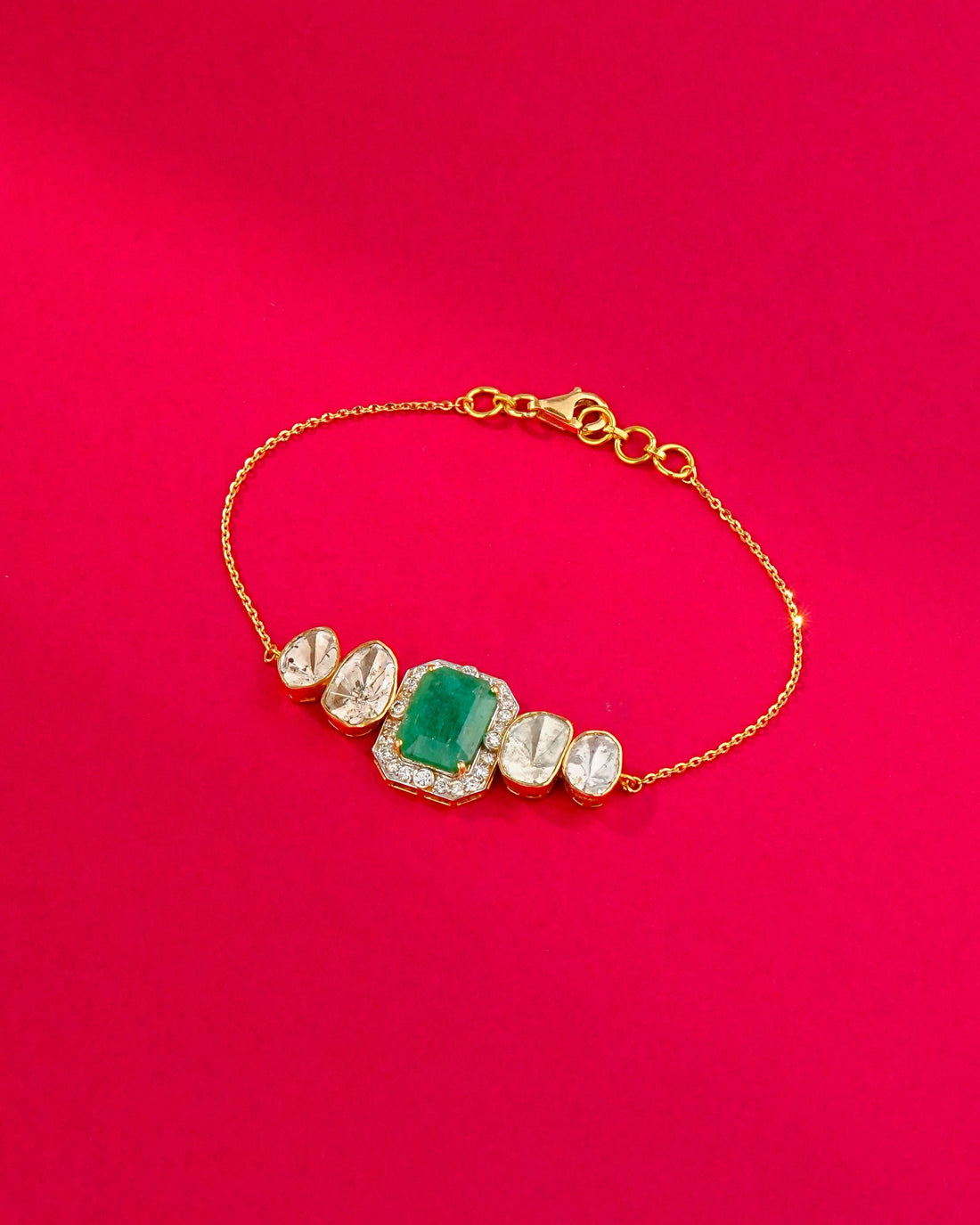 Feline Polki And Diamond Loose Bracelet