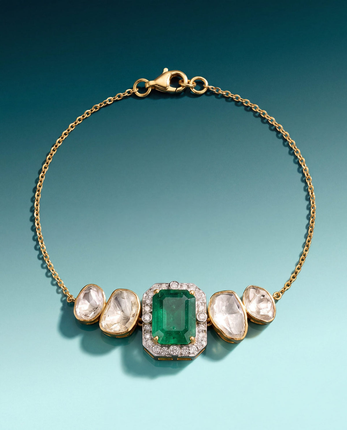 Feline Polki And Diamond Loose Bracelet