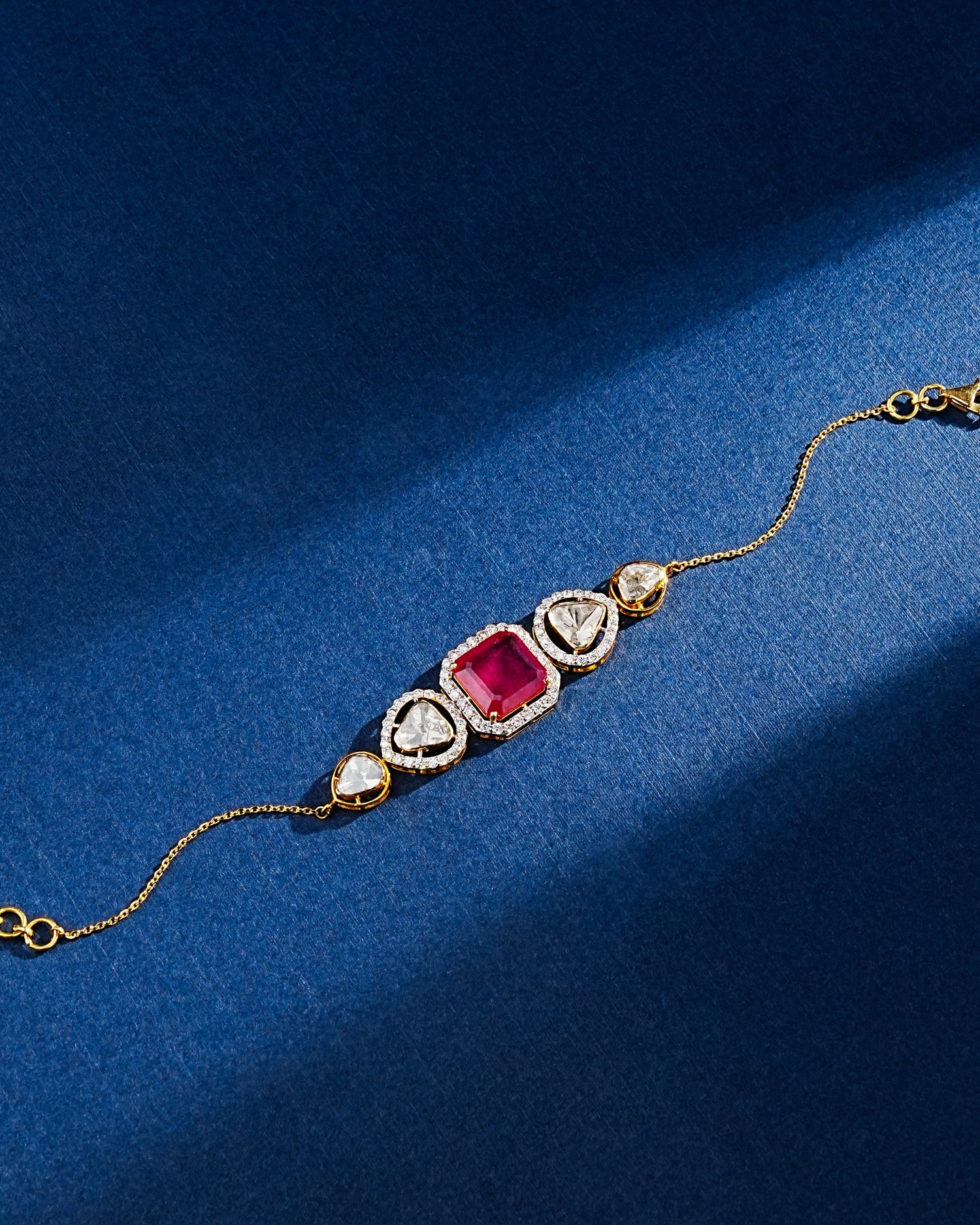 Aashana Polki And Diamond Loose Bracelet