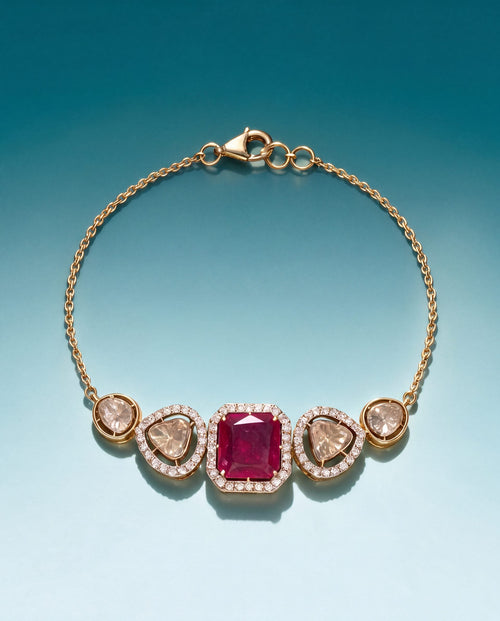 Mrittika Polki And Diamond Loose Bracelet