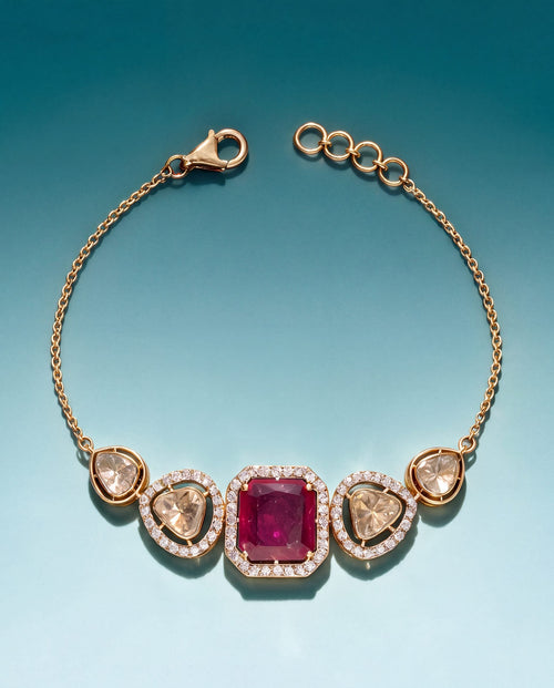 Mrittika Polki And Diamond Loose Bracelet