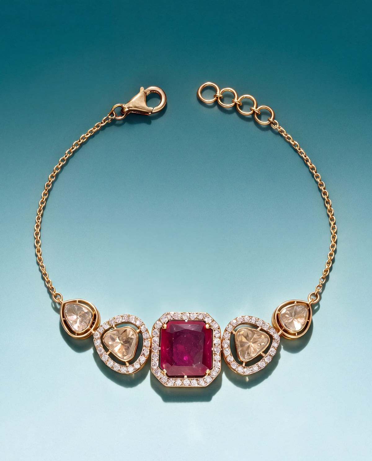 Mrittika Polki And Diamond Loose Bracelet