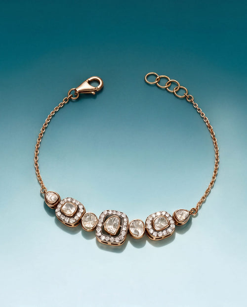 Parin Polki And Diamond Loose Bracelet