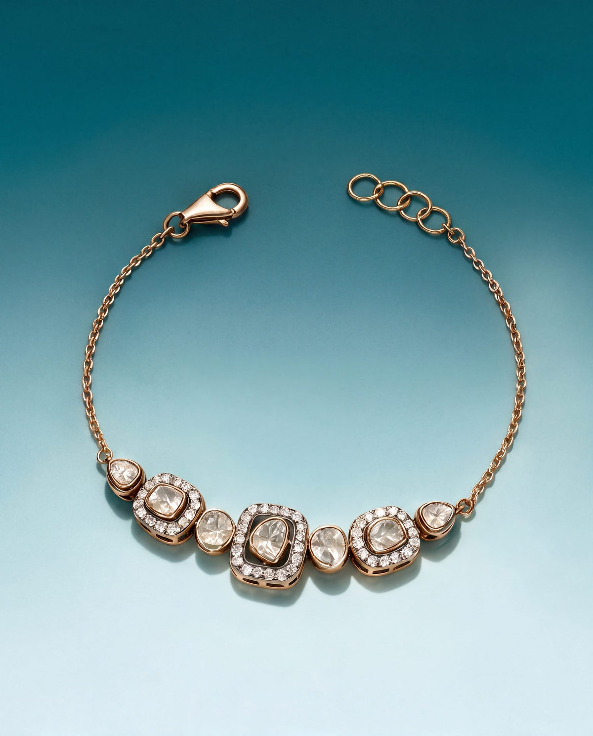 Parin Polki And Diamond Loose Bracelet