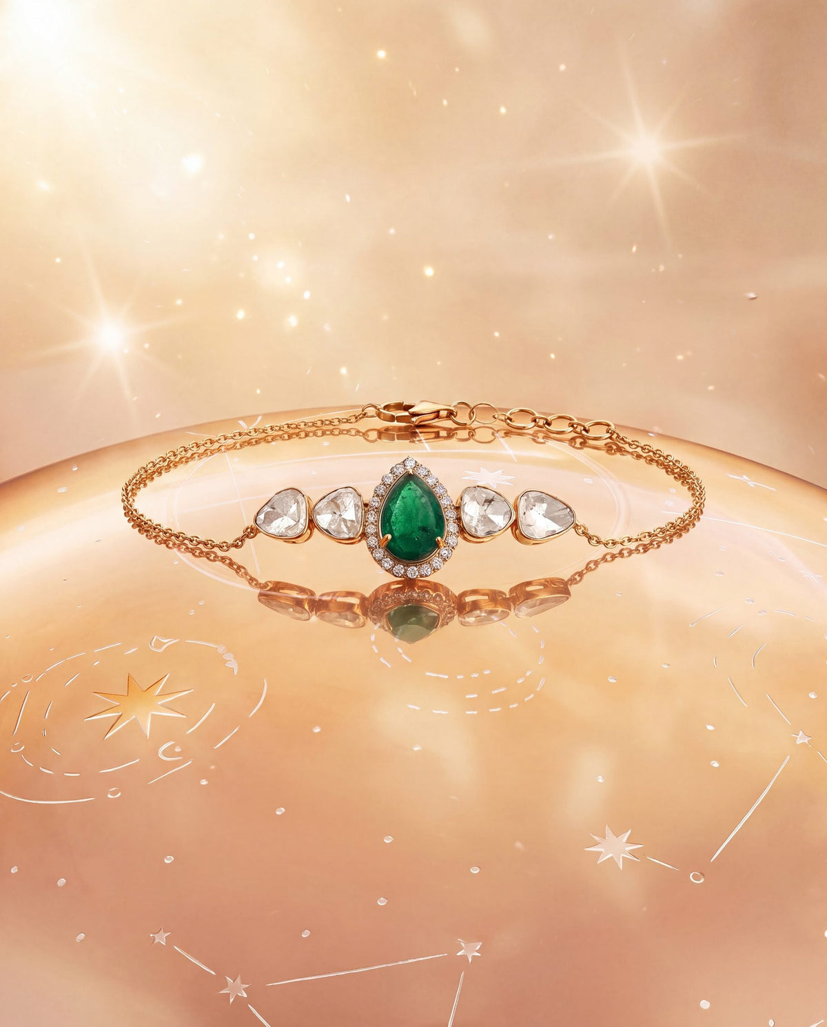 Shyla Polki And Diamond Loose Bracelet