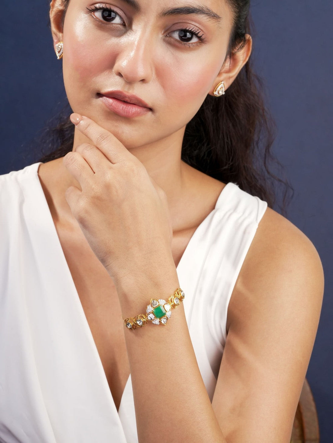 Solena Polki And Diamond Loose Bracelet