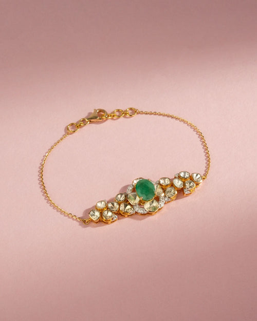 Mineta Polki And Diamond Loose Bracelet - NO ORDERS