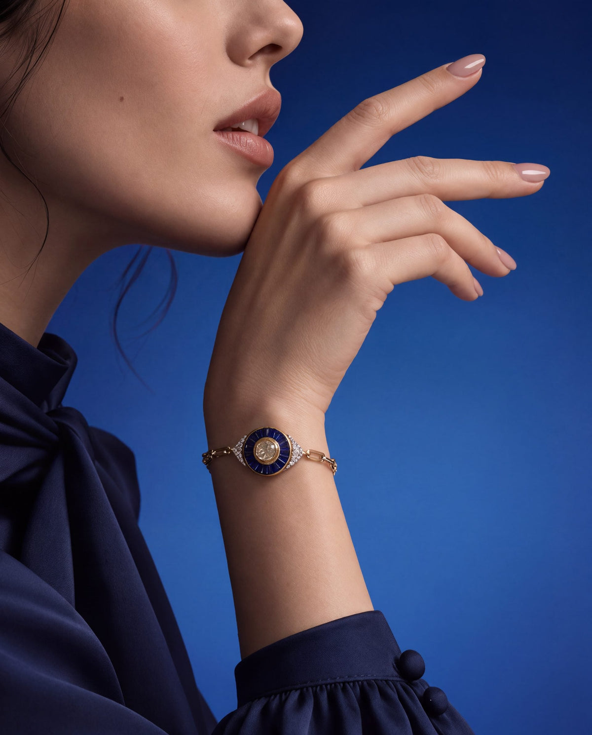 Krisha Polki And Diamond Loose Bracelet