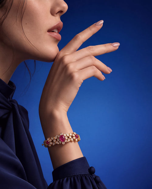 Aabha Polki And Diamond Bangle