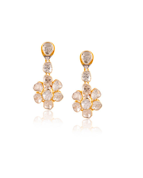 Erisha Polki And Diamond Long Earrings