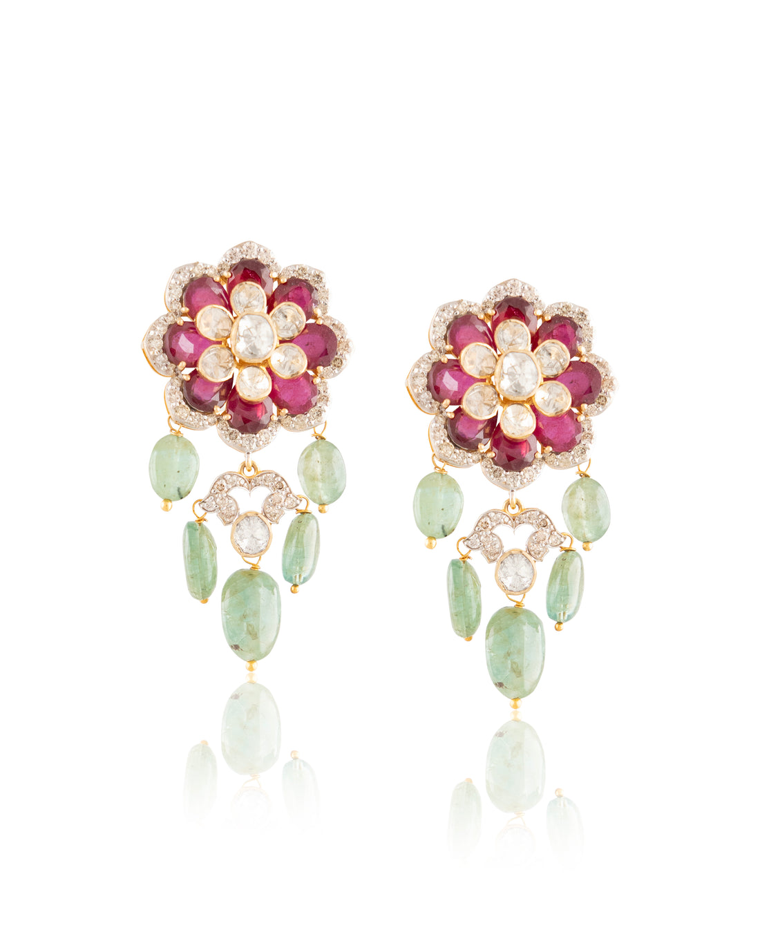 Kashish Polki And Diamond Long Earrings