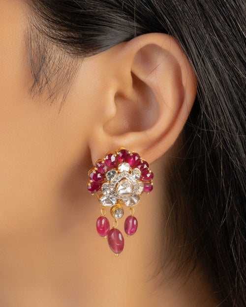 Mudra Polki And Diamond Tops