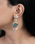 Aleesha Polki And Diamond Long Earrings