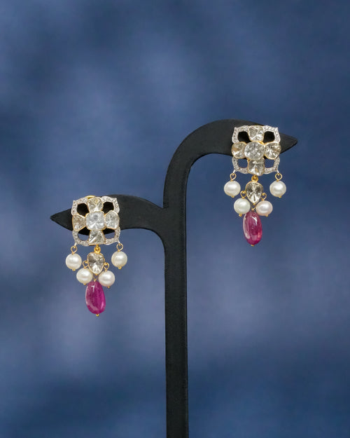 Vezira Polki And Diamond Long Earrings