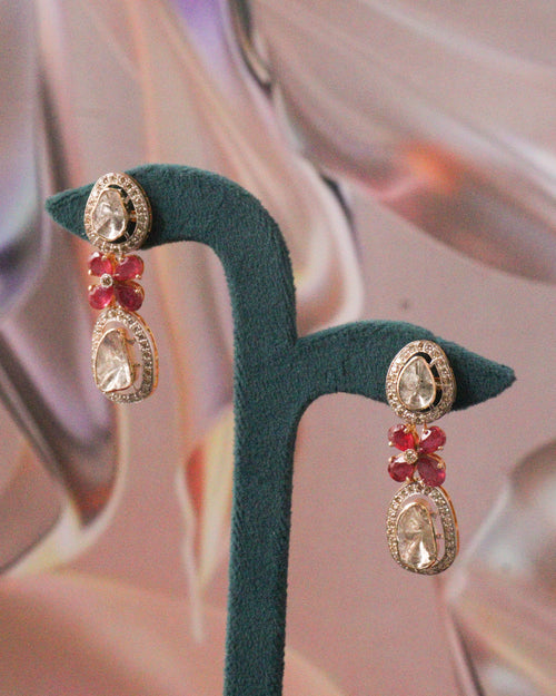 Arushi Polki And Diamond Long Earrings