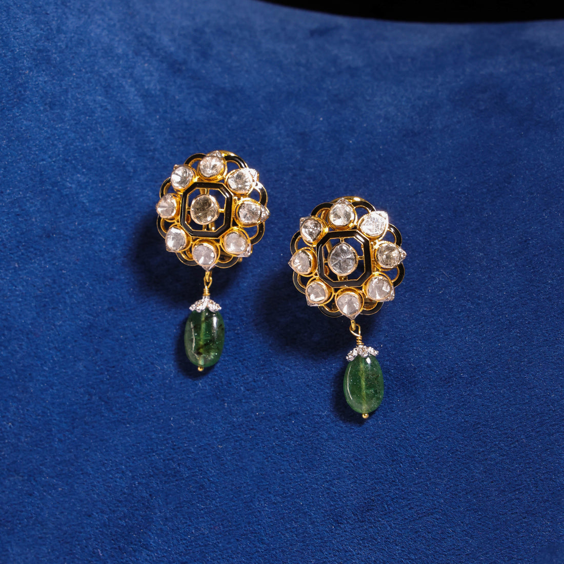 Dhanvika Polki And Diamond Tops