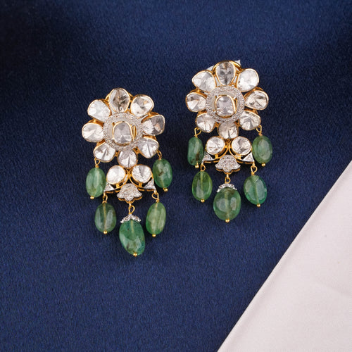 Felicia Polki And Diamond Long Earrings