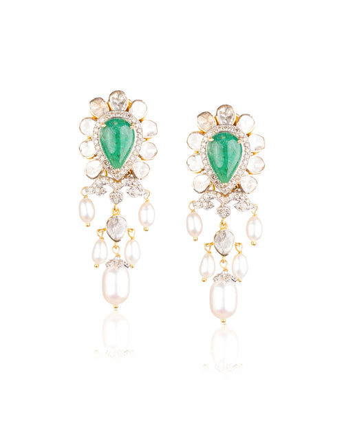 Amanda Polki  And Diamond Long Earrings