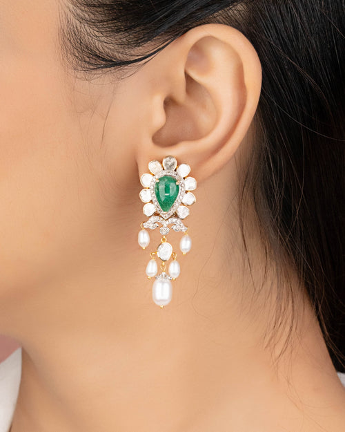 Amanda Polki  And Diamond Long Earrings