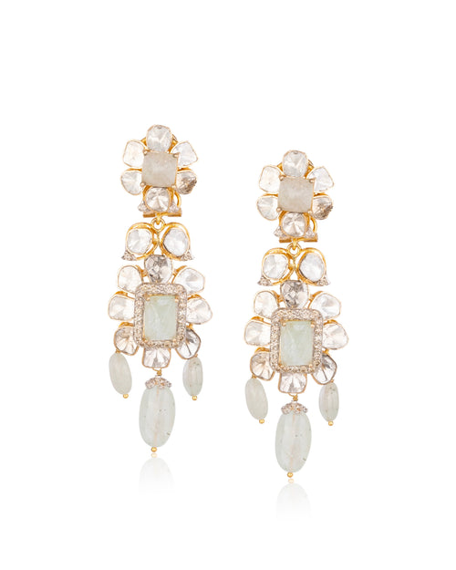 Parnita Polki And Diamond Long Earrings