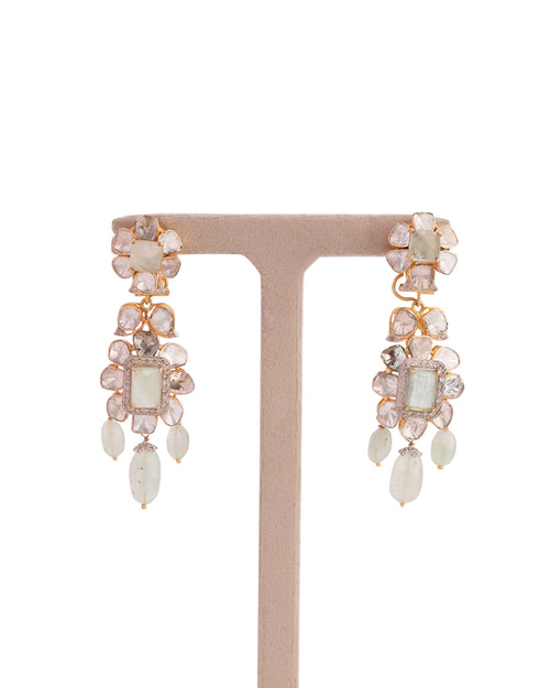 Parnita Polki And Diamond Long Earrings - NO ORDERS