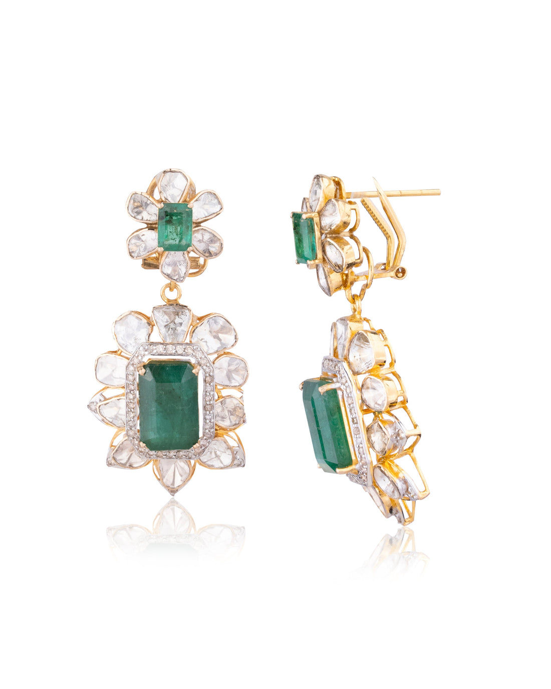 Formee Polki And Diamond Long Earrings