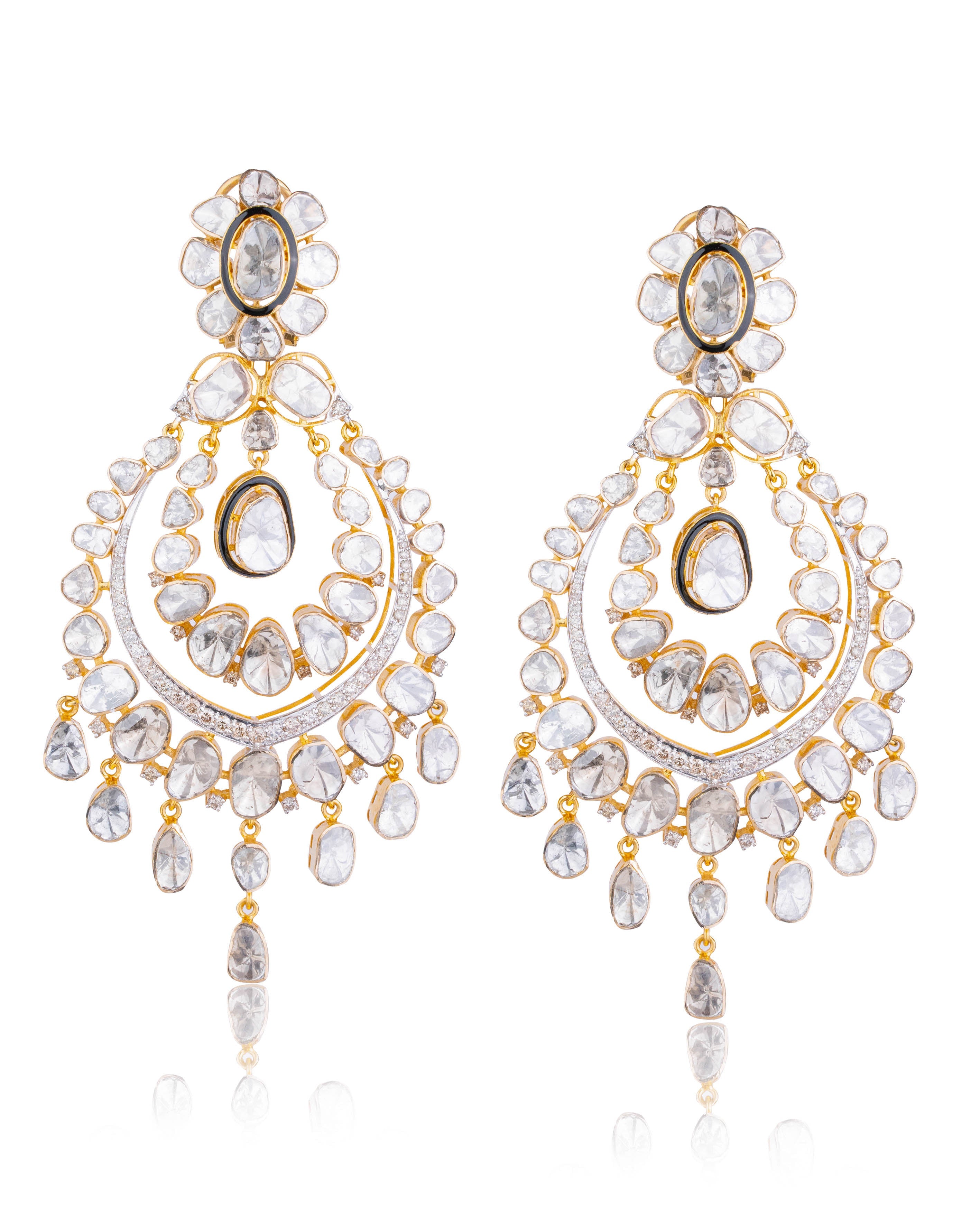 Simran Polki And Diamond Long Earrings