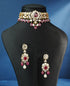 Rekha Choker And Alivia Long Earrings Polki Set