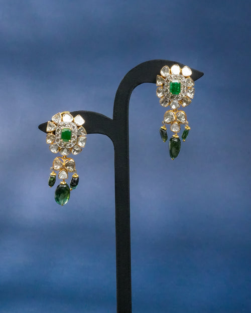 Eliza Polki  And Diamond Long Earrings