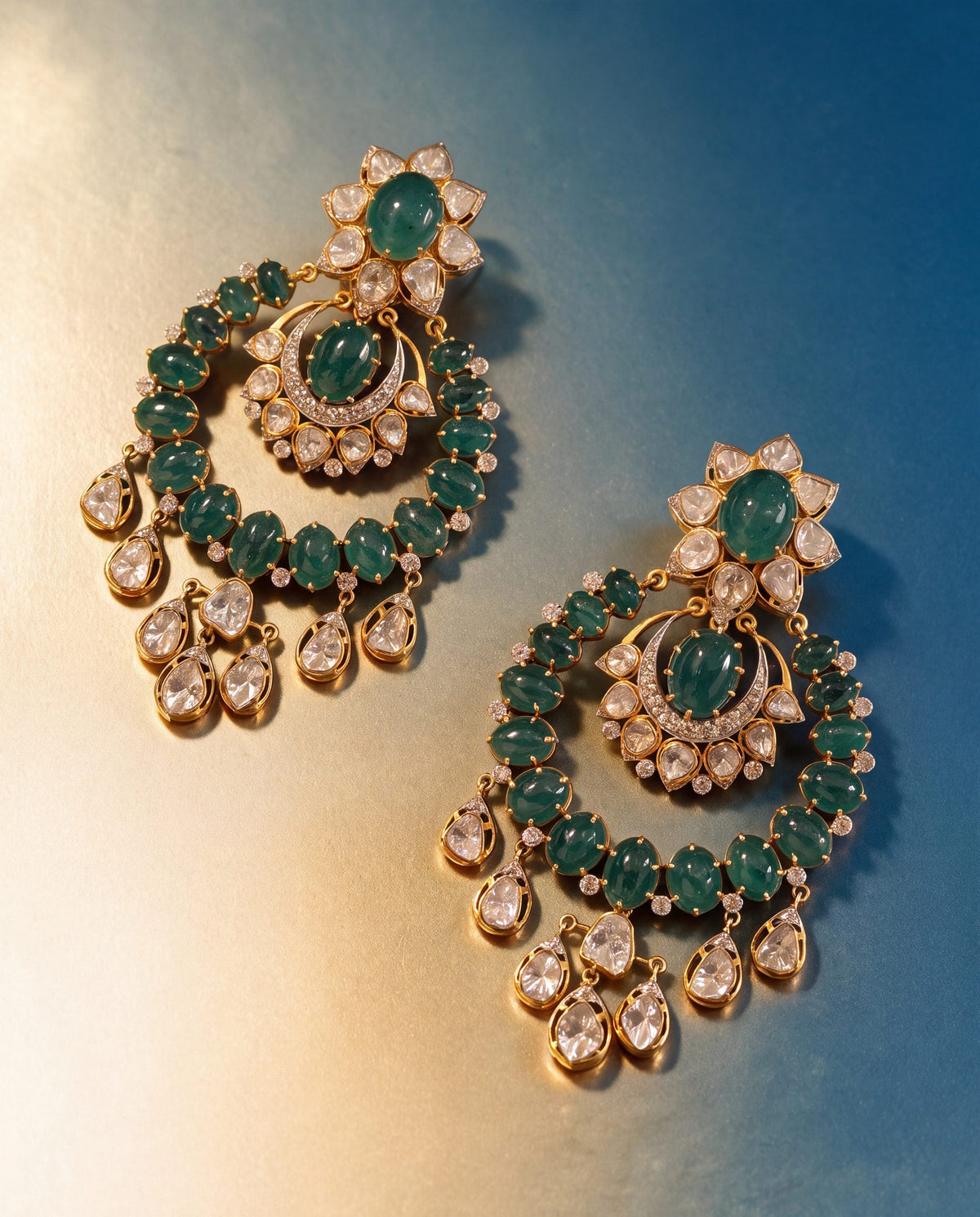 Sonakshi Polki And Diamond Chandbalis