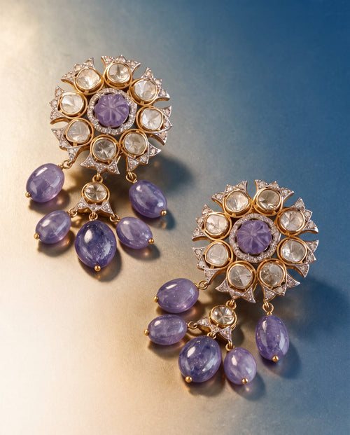 Varunika Polki And Diamond Tops
