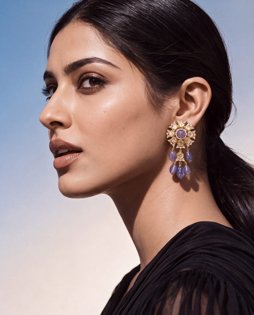 Varunika Polki And Diamond Tops