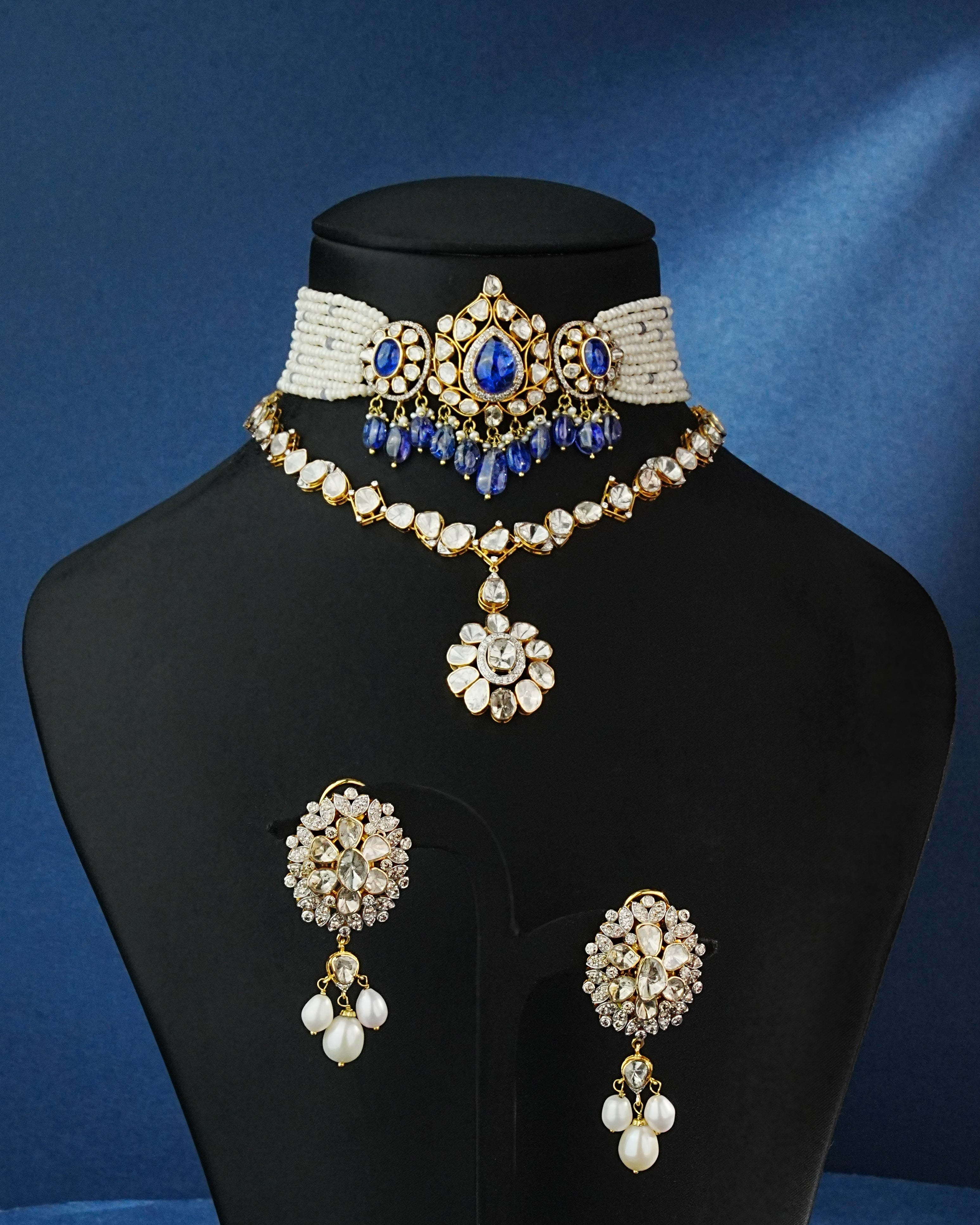 Pratiksha Polki And Diamond Bead Choker