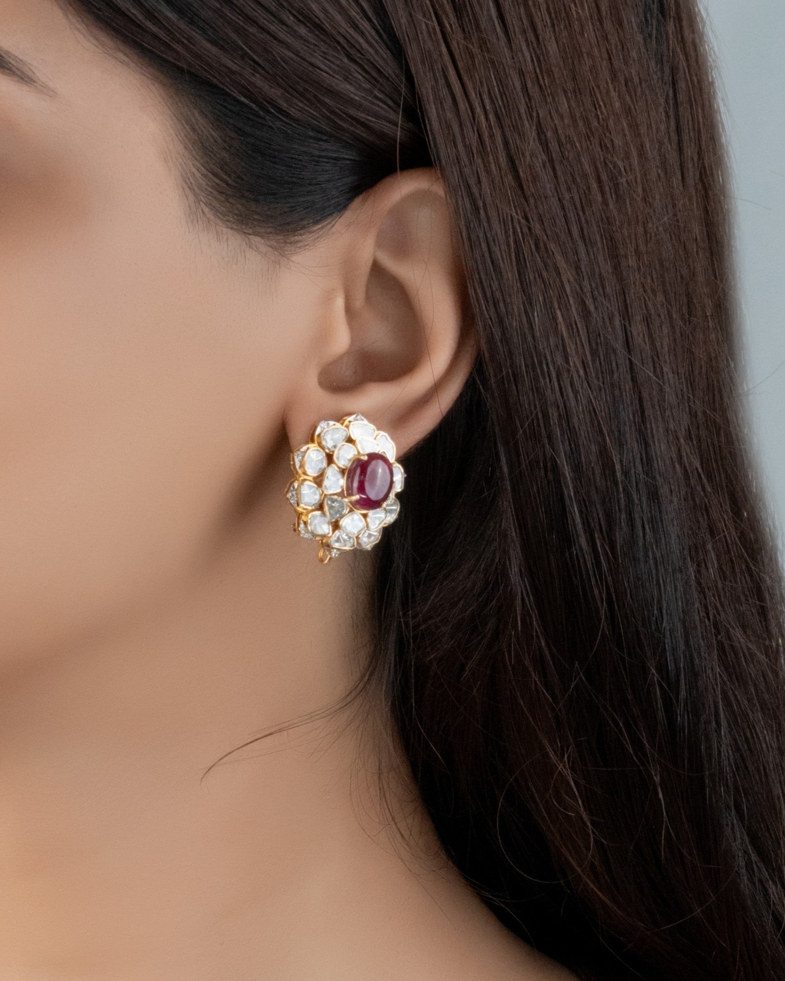 Aanika Polki And Diamond Tops