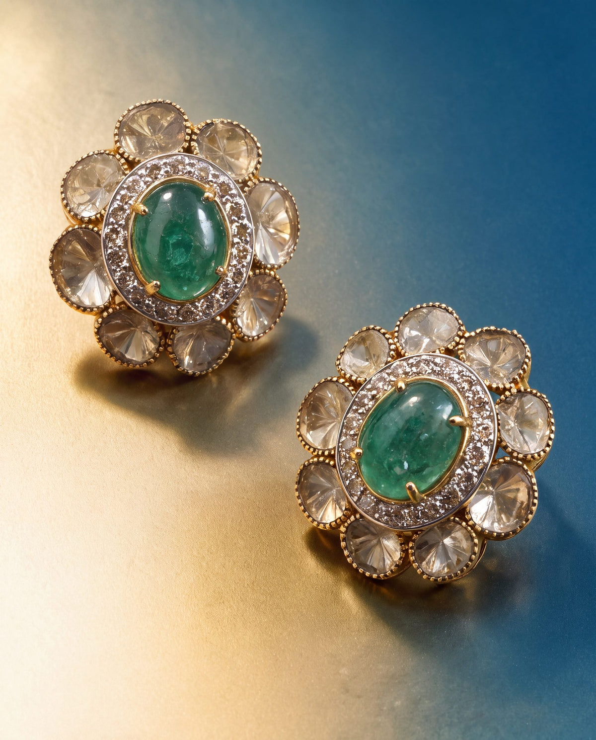Jeena Polki And Diamond Tops