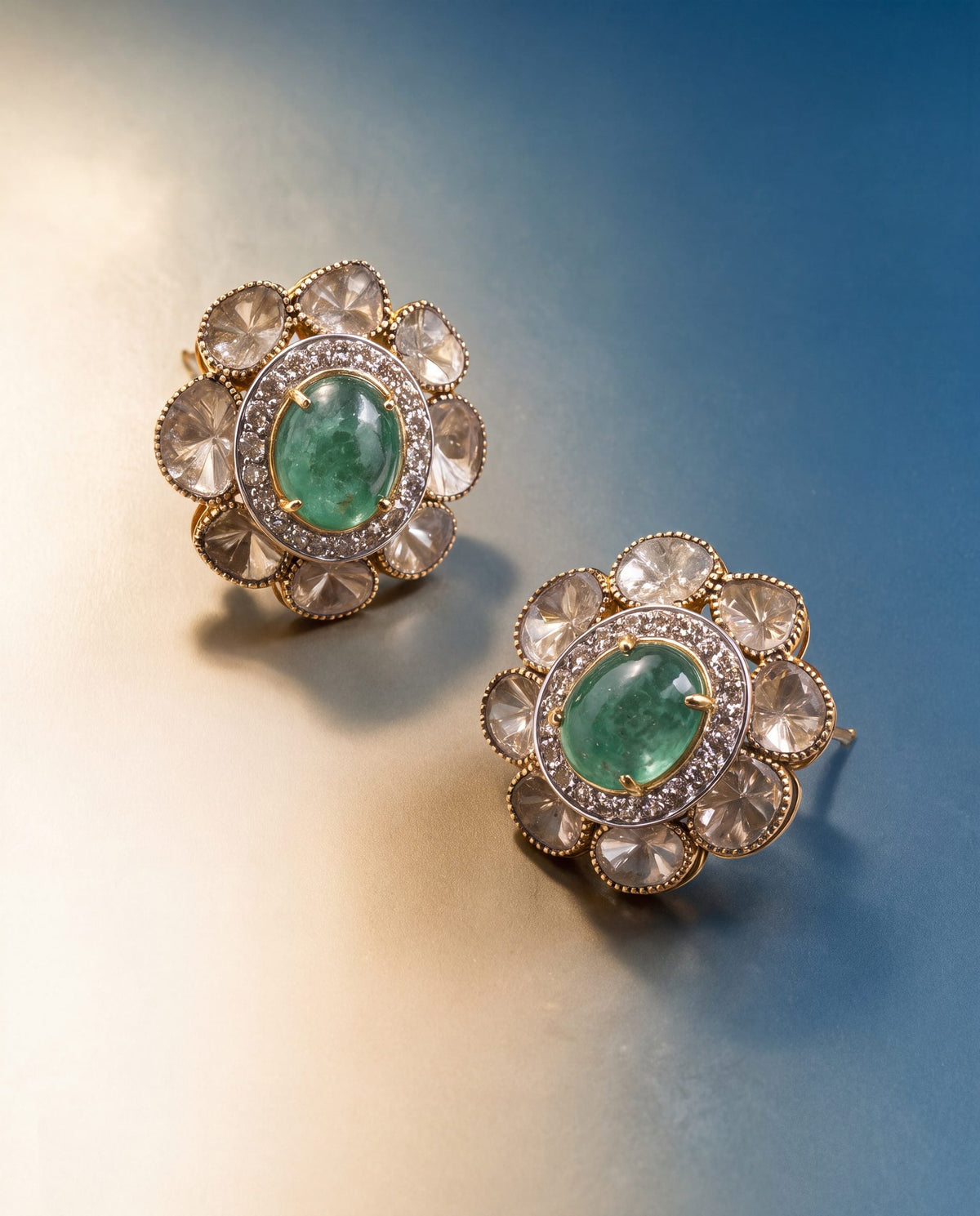 Jeena Polki And Diamond Tops